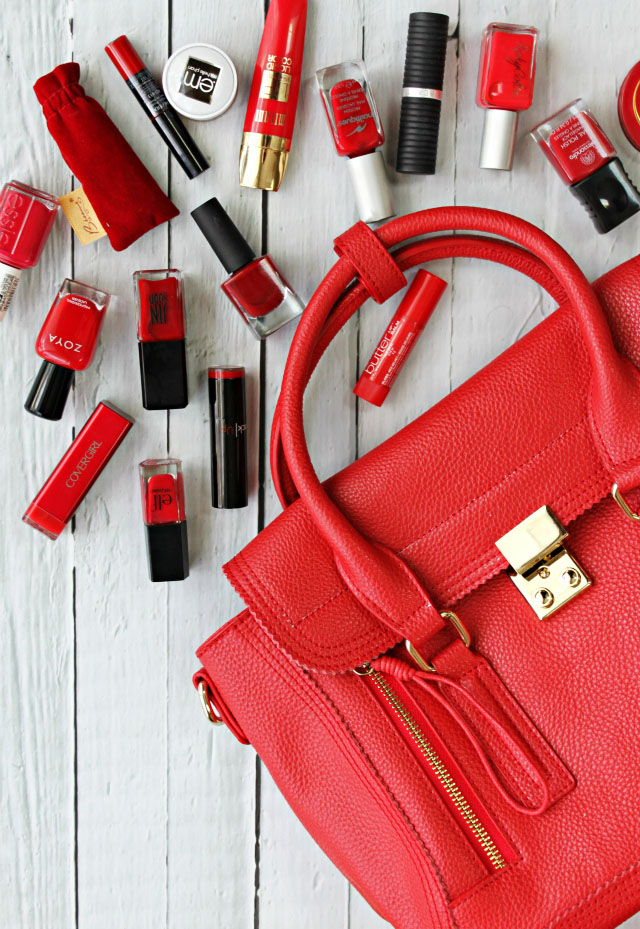 Favorite red lipsticks, nail polish, chapstick, and more!