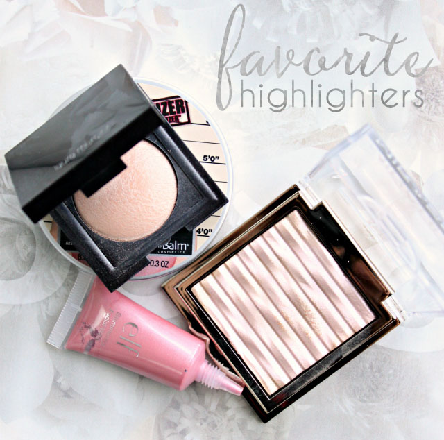 weekly favorites, best highlighter, thebalm mary-lou manizer, mirabella, elf pink pemonade, laura mercier