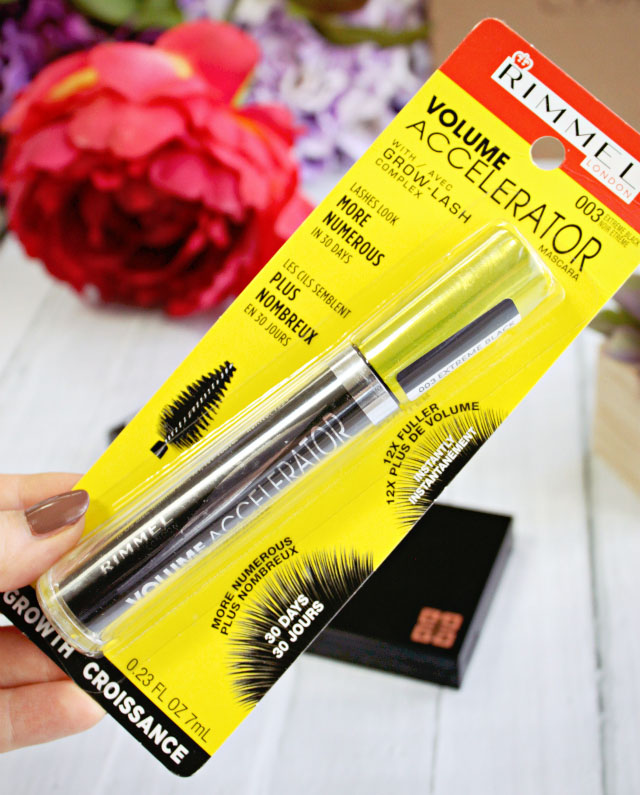 MAC Lustre Lipstick Lovelorn, Givenchy Croisiere Healthy Glow Powder in 02 Douce Croisiere, Rimmel Volume Accelerator Mascara