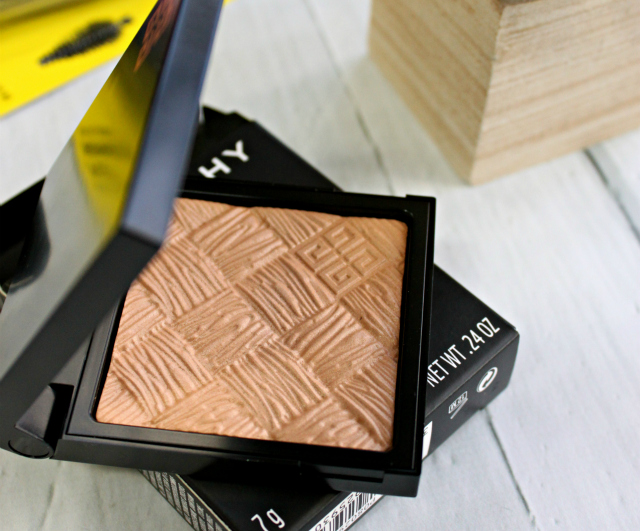 MAC Lustre Lipstick Lovelorn, Givenchy Croisiere Healthy Glow Powder in 02 Douce Croisiere, Rimmel Volume Accelerator Mascara