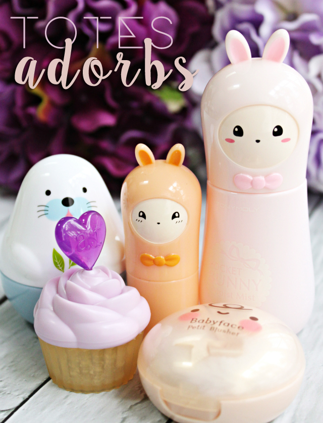 beauty products in cute packaging from Tony moly, Etude House, It's Skin, and a:t fox