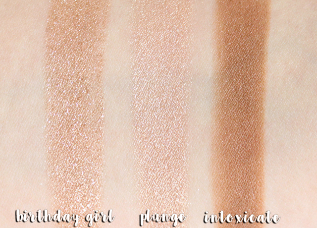 Colourpop Plunge, Intoxicate, and Birthday Girl swatches, review & makeup look >> http://bit.ly/1fuPKfo || via @glamorable