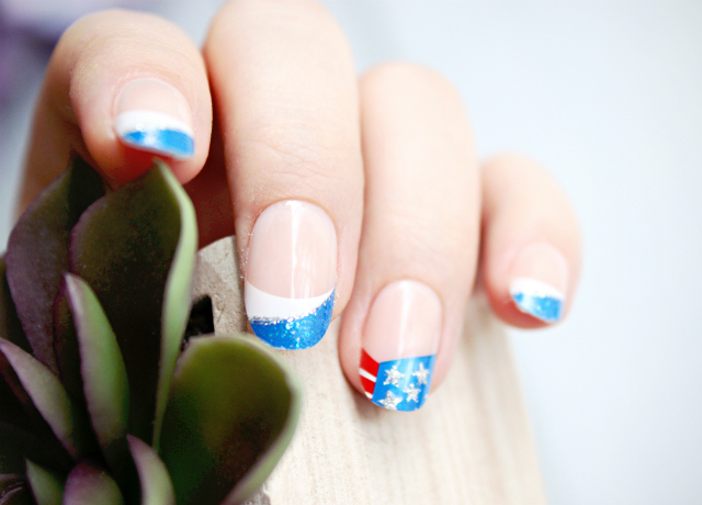 Find out how to create easy red, white and blue nail art for 4th of July using The Collection Nails by KISS and imPRESS Accent Press-On Manicure! >> https://glamorable.com | via @glamorable