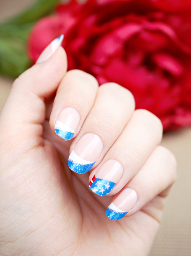 Find out how to create easy red, white and blue nail art for 4th of July using The Collection Nails by KISS and imPRESS Accent Press-On Manicure! >> https://glamorable.com | via @glamorable