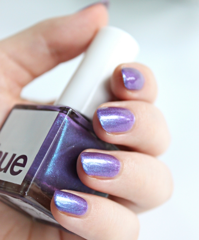SquareHue July 2015 Review & Swatches: We received three nail polishes inspired by the 60s - a matte neon yellow, matte neon fuchsia, and a blue-purple duochrome >> https://glamorable.com | via @glamorable
