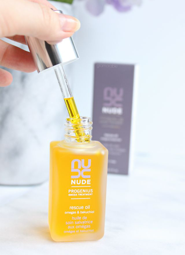 If you have a combination-dry skin type, you need to check out my NUDE Skincare Progenius Omega Treatment Rescue Oil review. Your skin might love it! Read more: glamorable.com | via @glamorable