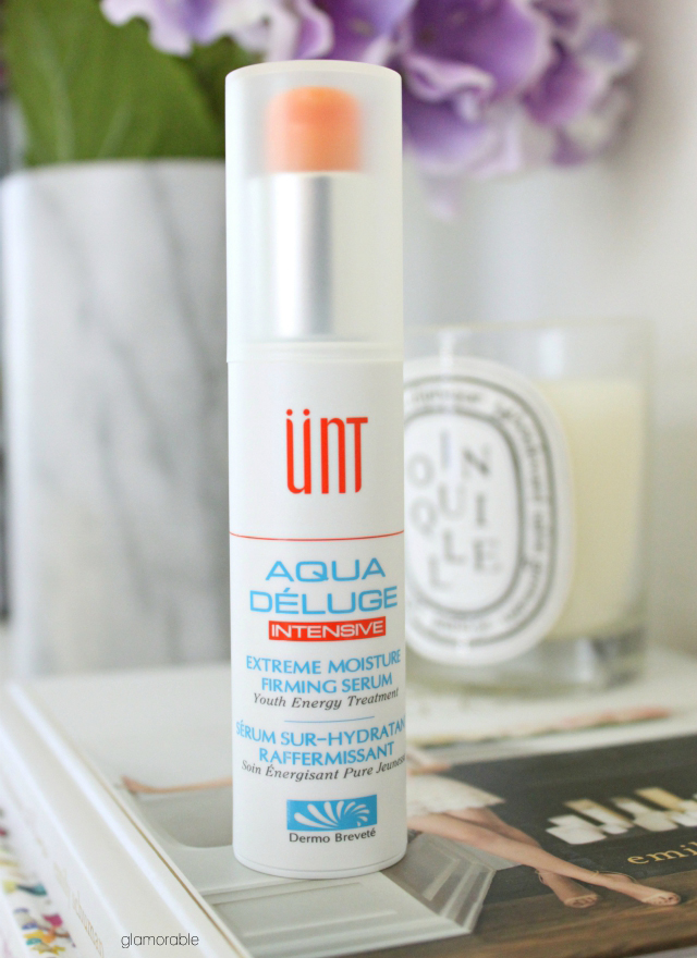 UNT Cosmetics Aqua Déluge Intensive Extreme Moisture Firming Serum Review. Click through for more pictures! >> www.glamorable.com | via @glamorable