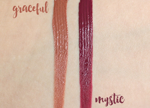Swatches, Pictures, Review: Pür Minerals Lip Lure Hydrating Lip Lacquers in Mystic and Graceful. Read more at >> www.glamorable.com | via @glamorable