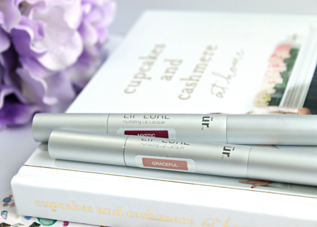 Swatches, Pictures, Review: Pür Minerals Lip Lure Hydrating Lip Lacquers in Mystic and Graceful. Read more at >> www.glamorable.com | via @glamorable