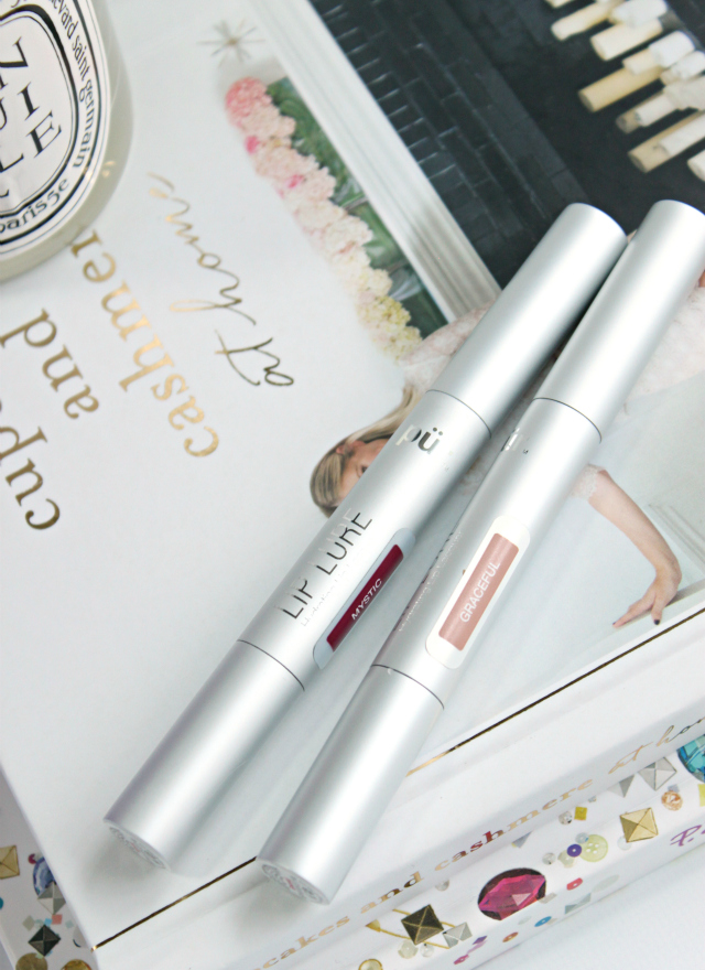 Swatches, Pictures, Review: Pür Minerals Lip Lure Hydrating Lip Lacquers in Mystic and Graceful. Read more at >> www.glamorable.com | via @glamorable