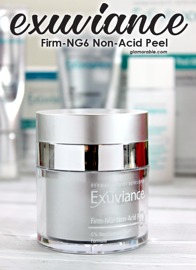 Exuviance Firm-NG6 Non-Acid Peel Review. A non-irritating peel that can be used every day plus learn about the benefits of NeoGlucosamine in skincare. Read more at >> www.glamorable.com | via @glamorable