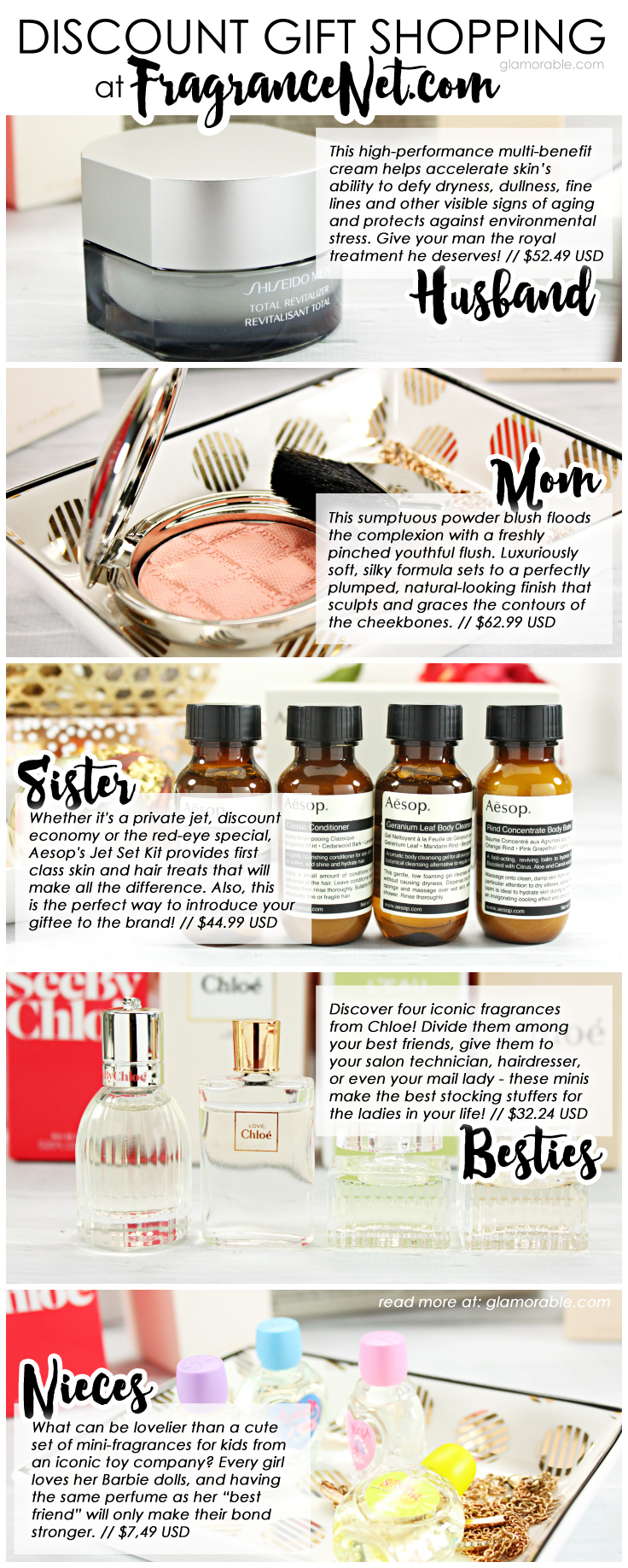 Discount Gift Shopping for the Holidays at FragranceNet.com for everyone on your list. || Save on over 17,000 beauty products every day! Read more at >> www.glamorable.com | via @glamorable