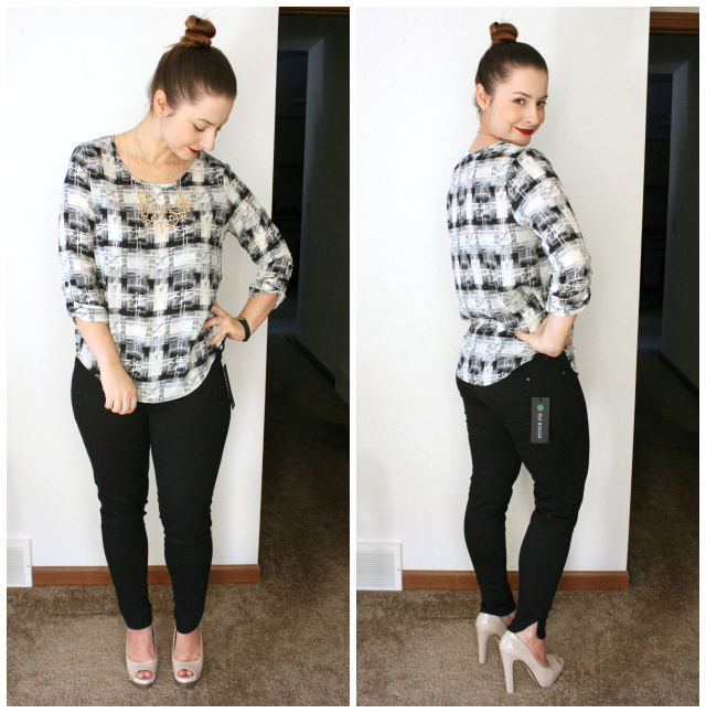 Stitch Fix December 2015 Review, Pictures: Mavi Mylee Tulip Hem Skinny Jean, Bay to Baubles Adella Coral Branch Necklace, Skies are Blue Evanna Dress, Le Lis Bickenfall Crew Neck Blouse, 41Hawthorn Abrianna Longsleeve Knit Cardigan. Read more at >> www.glamorable.com | via @glamorable