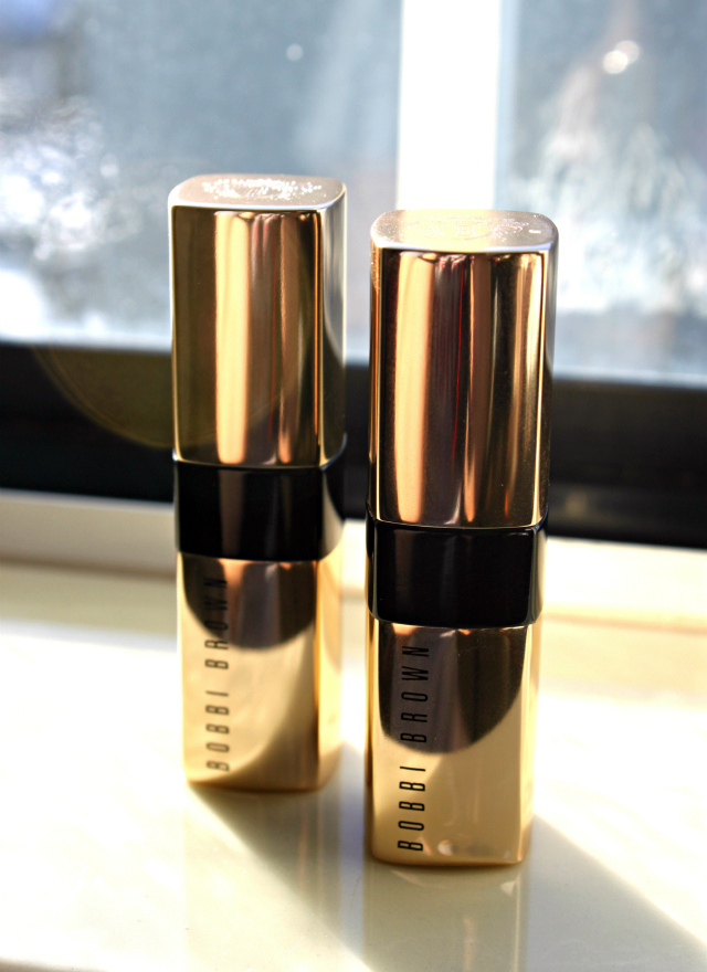 Bobbi Brown Luxe Lip Color Neutral Rose, Pink Nude Swatches, Review | via @glamorable