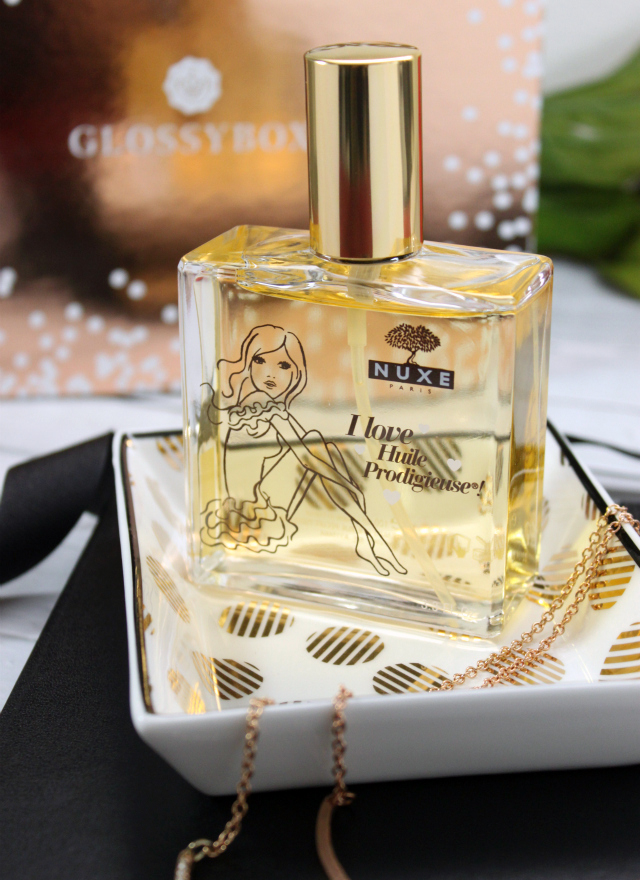 NUXE Huile Prodigieuse | Limited Edition Glossybox Holiday 2015 Review. Read more at >> www.glamorable.com | via @glamorable