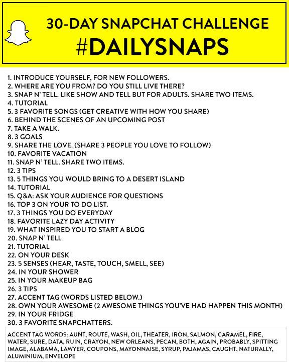 snapchat challenge