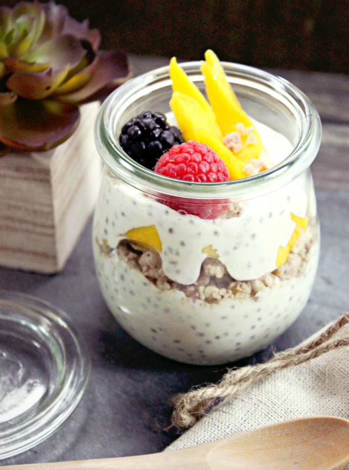Coconut-Mango Breakfast Chia Pudding Recipe | How Eating Chia Seeds Every Morning Greatly Improved My Diet #NOWWellness