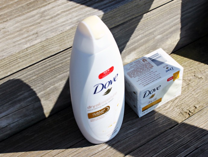Dove Dry Oil Beauty Bar and Dove Dry Oil Moisture Body Wash