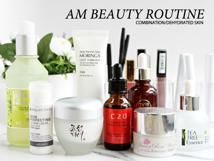 Korean 8 Step AM Beauty Routine for Combination/Dehydrated Skin