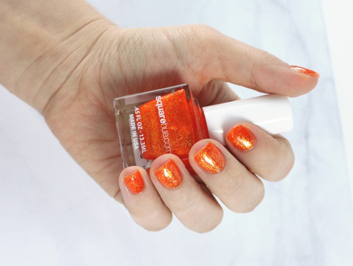 SquareHue January + February 2017 & Polishing Short Nails | VOLTA SWATCH