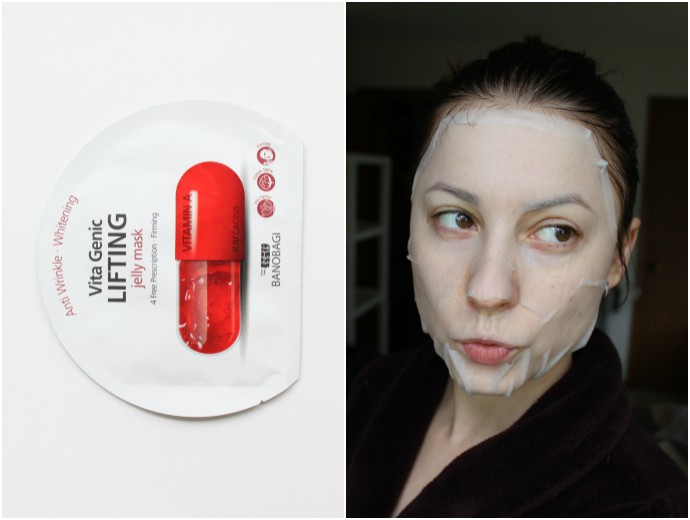 1 Day 1 Mask Skincare Challenge - Korean beauty trend | Is It Worth It? Banobagi Vita Genic Lifting Jelly Mask