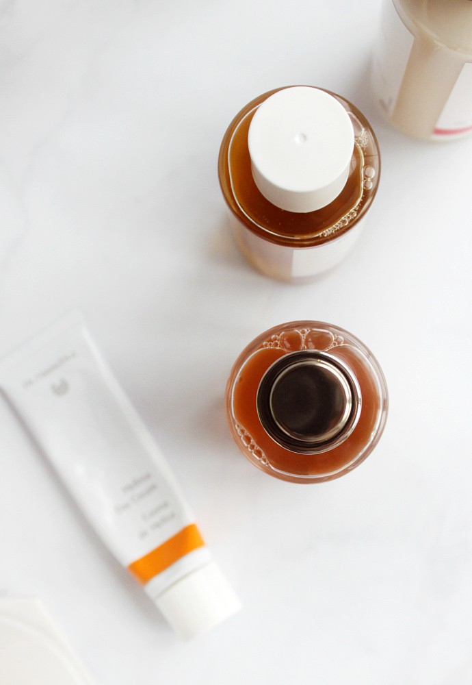 Natural Skincare Review, Dr. Hauschka Clarifying Toner, Melissa Day Cream, Almond Soothing Bath Essence, Lemon Lemongrass Vitalizing Body Milk