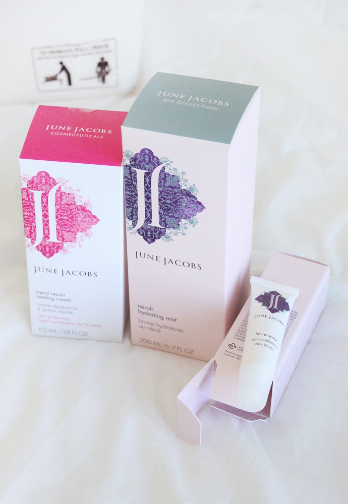 June Jacobs Neroli Hydrating Mist, Lip Renewal, and Rapid Repair Healing Cream