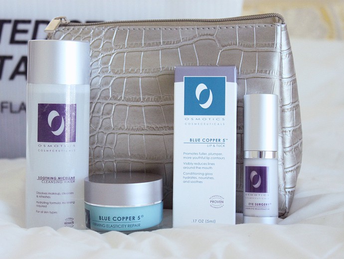 Soothing Micellar Cleansing Water, Under Eye Rejuvenator, Blue Copper 5 Lip & Tuck Lip Gloss, and Blue Copper 5 Firming Elasticity Repair