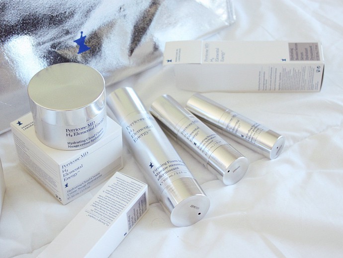 Perricone MD Hydrating Cloud Cream, Hydrating Booster Serum, De-Puffing Eye Gel, and Firming Foam Mask