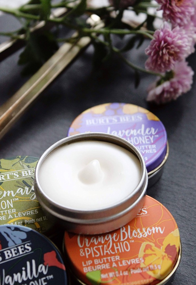 #ad Found my perfect fall lip treatment at @ULTAbeauty! New Burt’s Bees Lip Butters come in four yummy flavors that sound like fancy desserts: Vanilla Clove, Lavender & Honey, Orange Blossom & Pistachio, and Rosemary & Lemon. Click through for more info! #BurtsBees #LipButters #lipcare